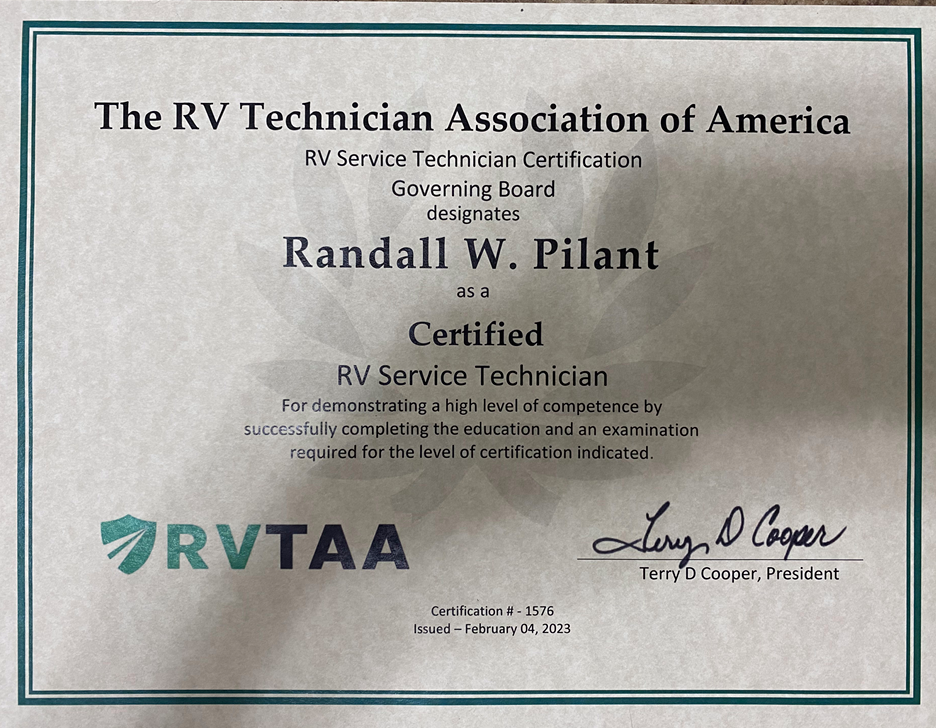 NRVTA certified
