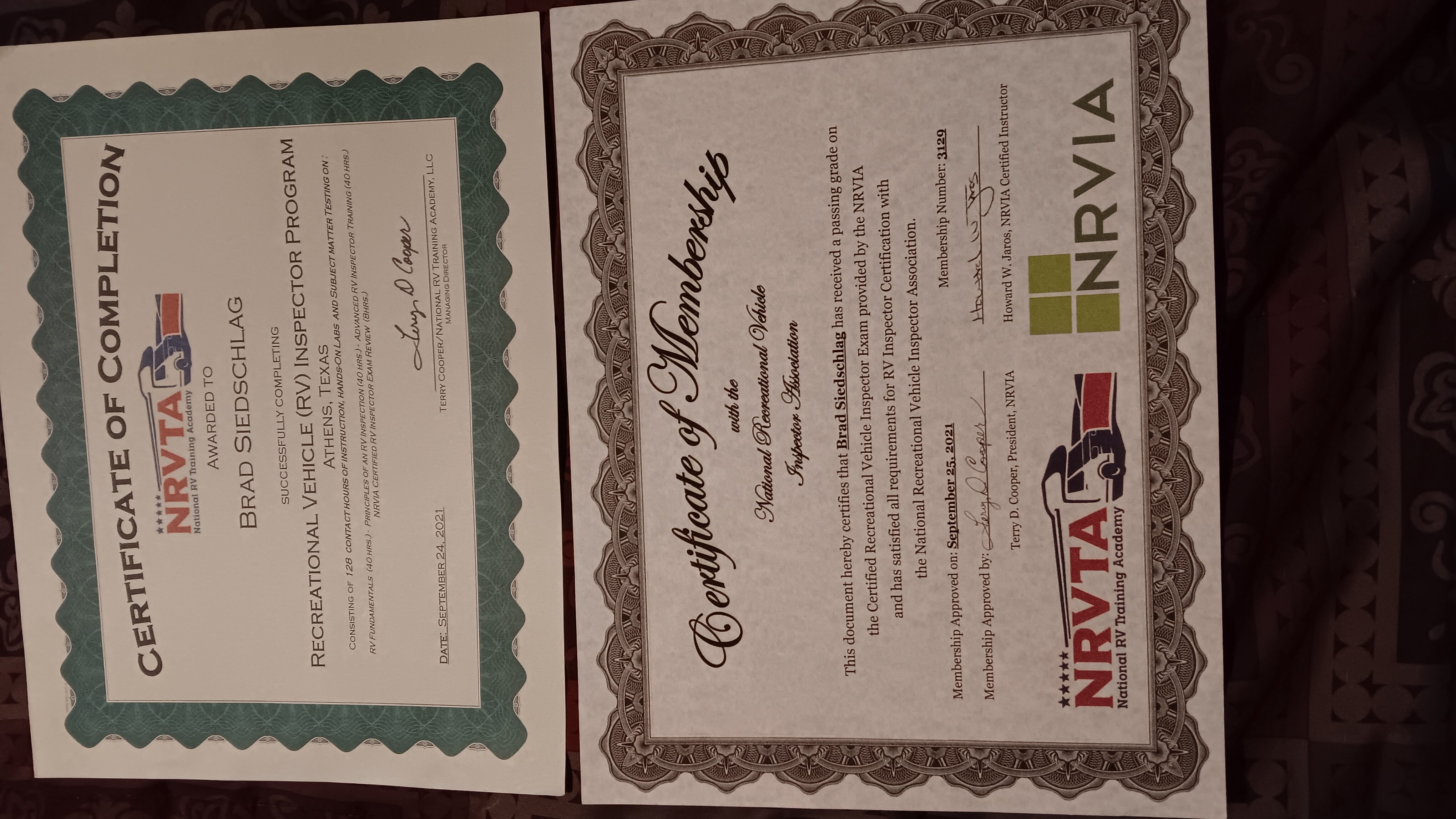 NRVIA certified