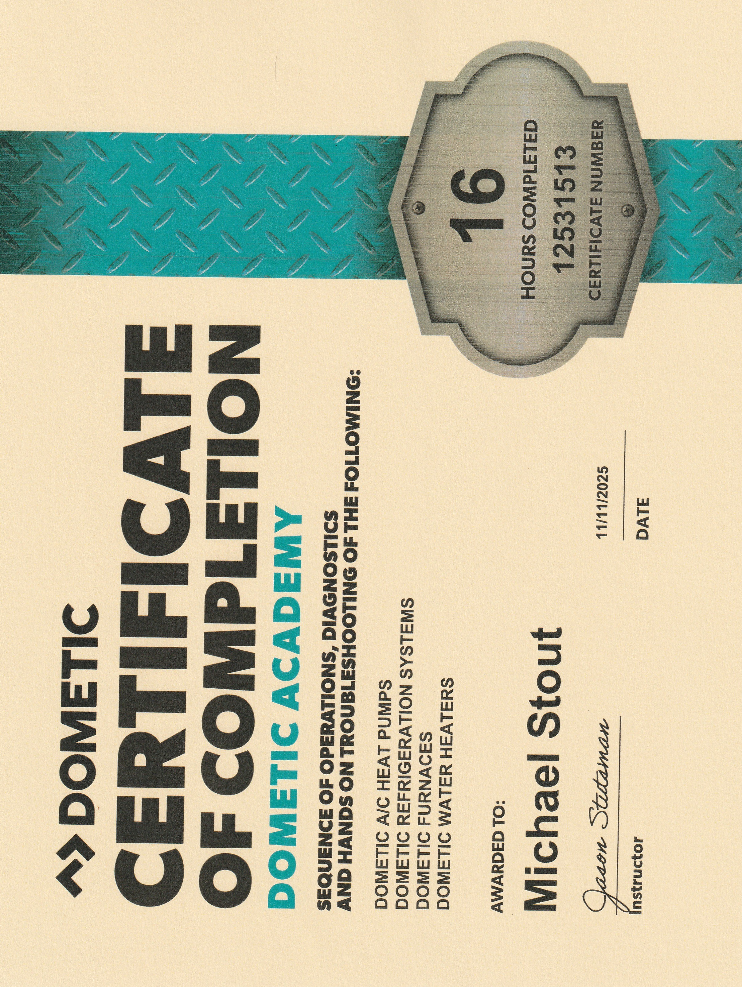 Dometic Technical Training