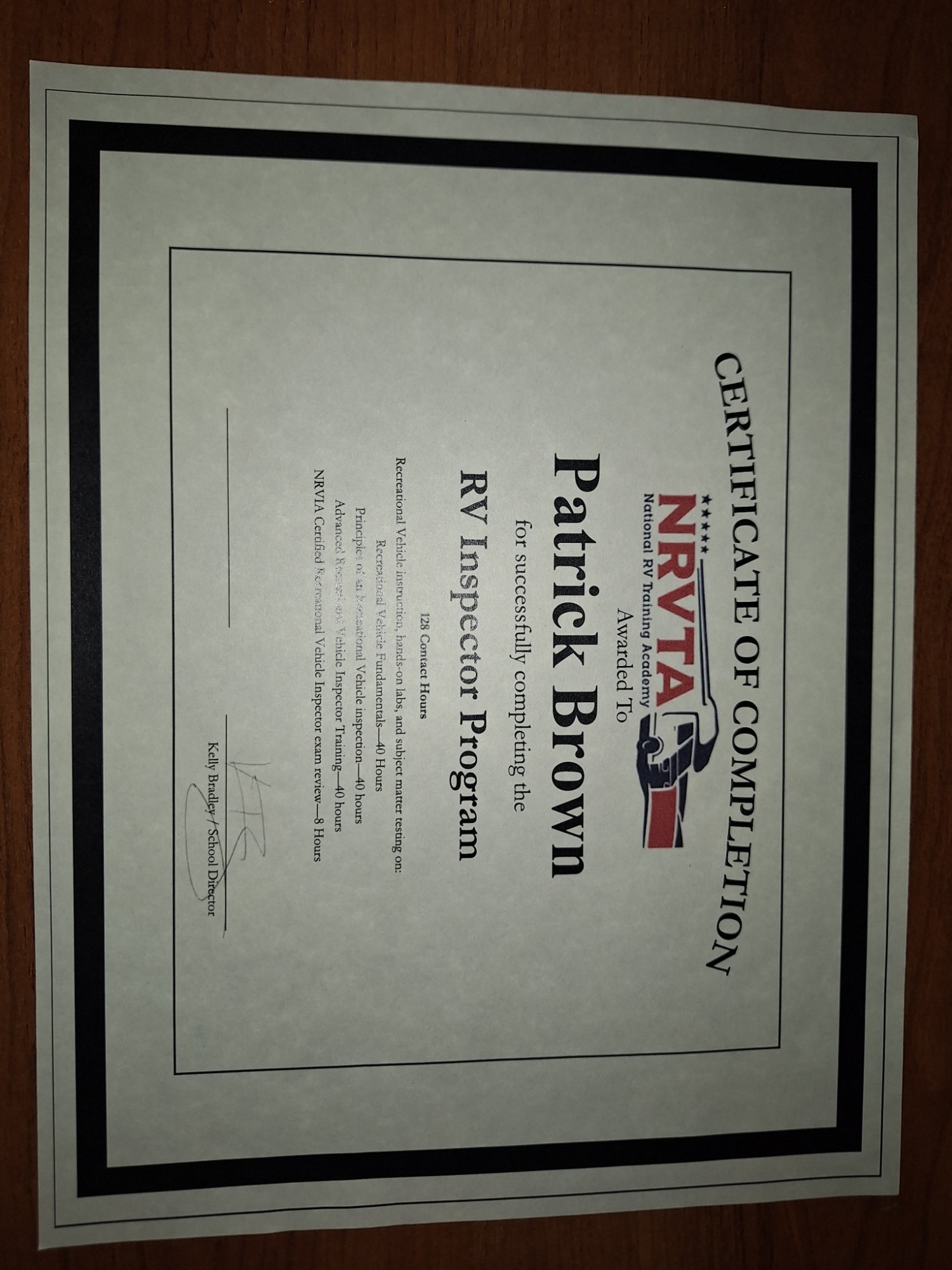 NRVTA / RVTAA certified