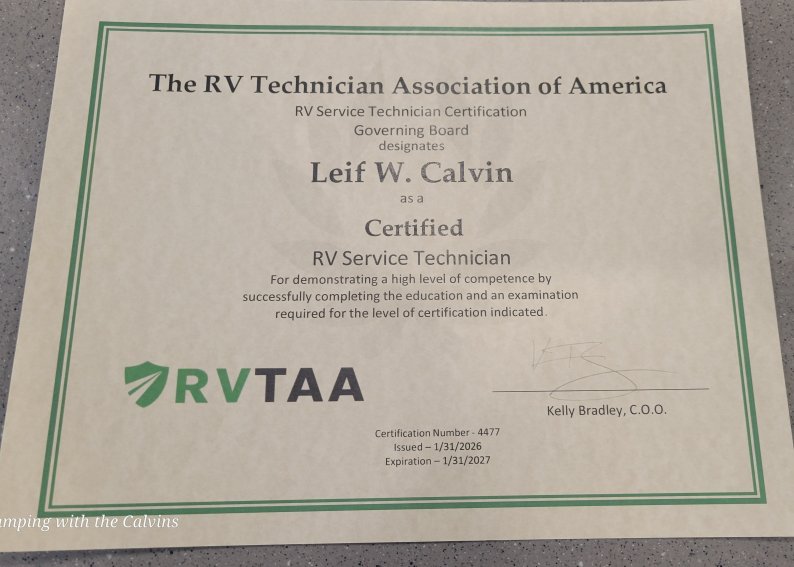 NRVTA / RVTAA certified