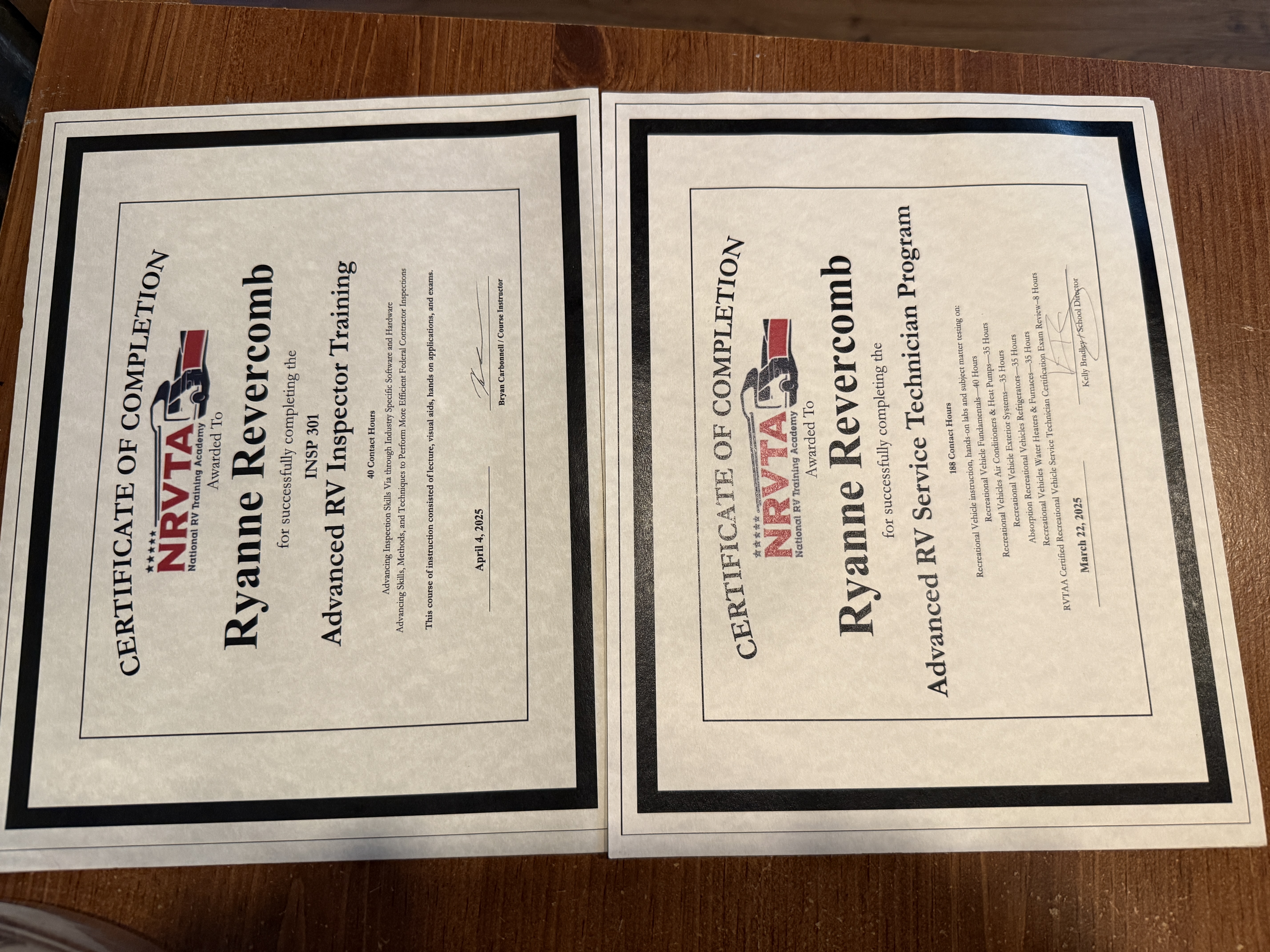NRVTA certified