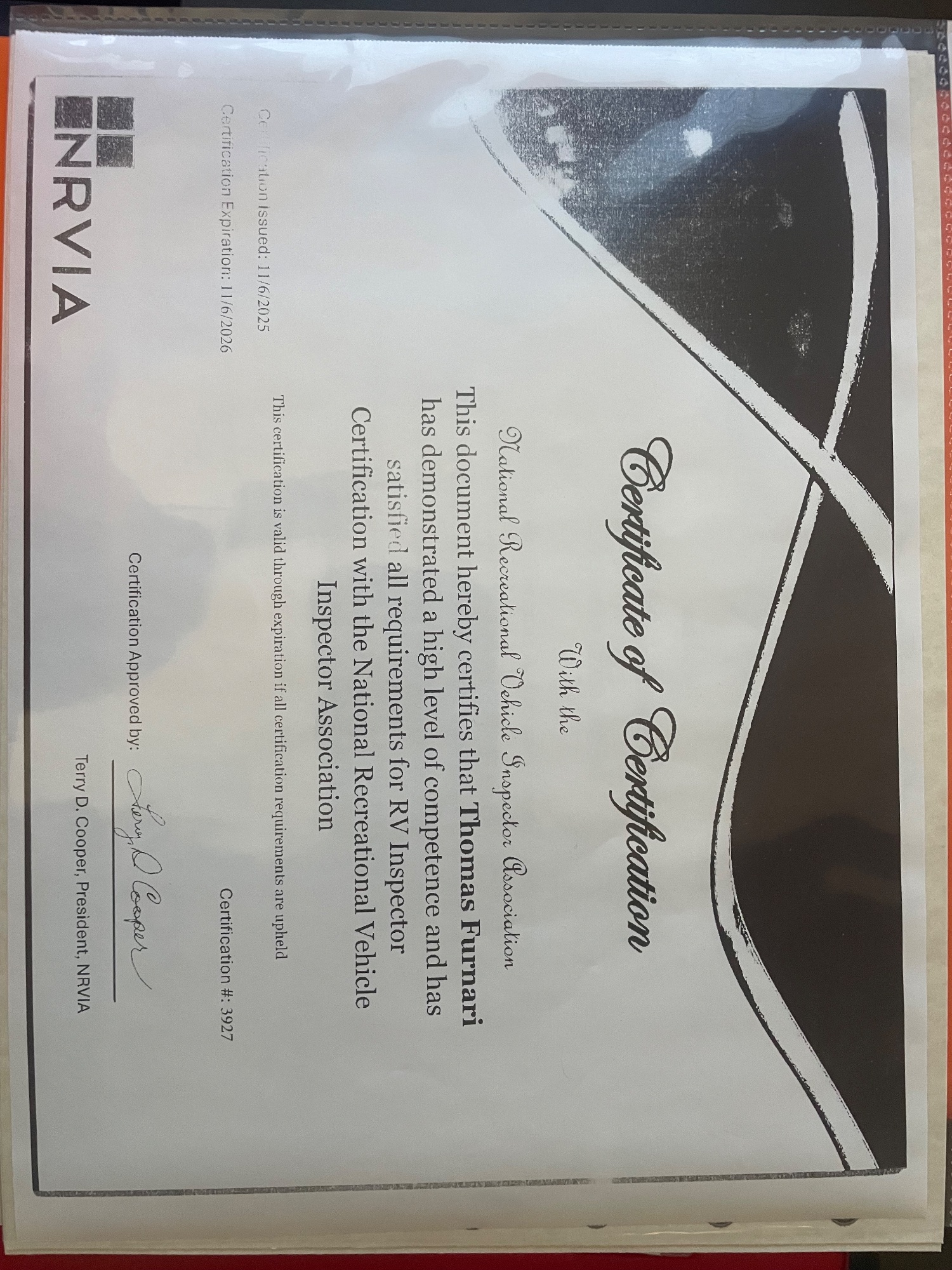 NRVIA certified