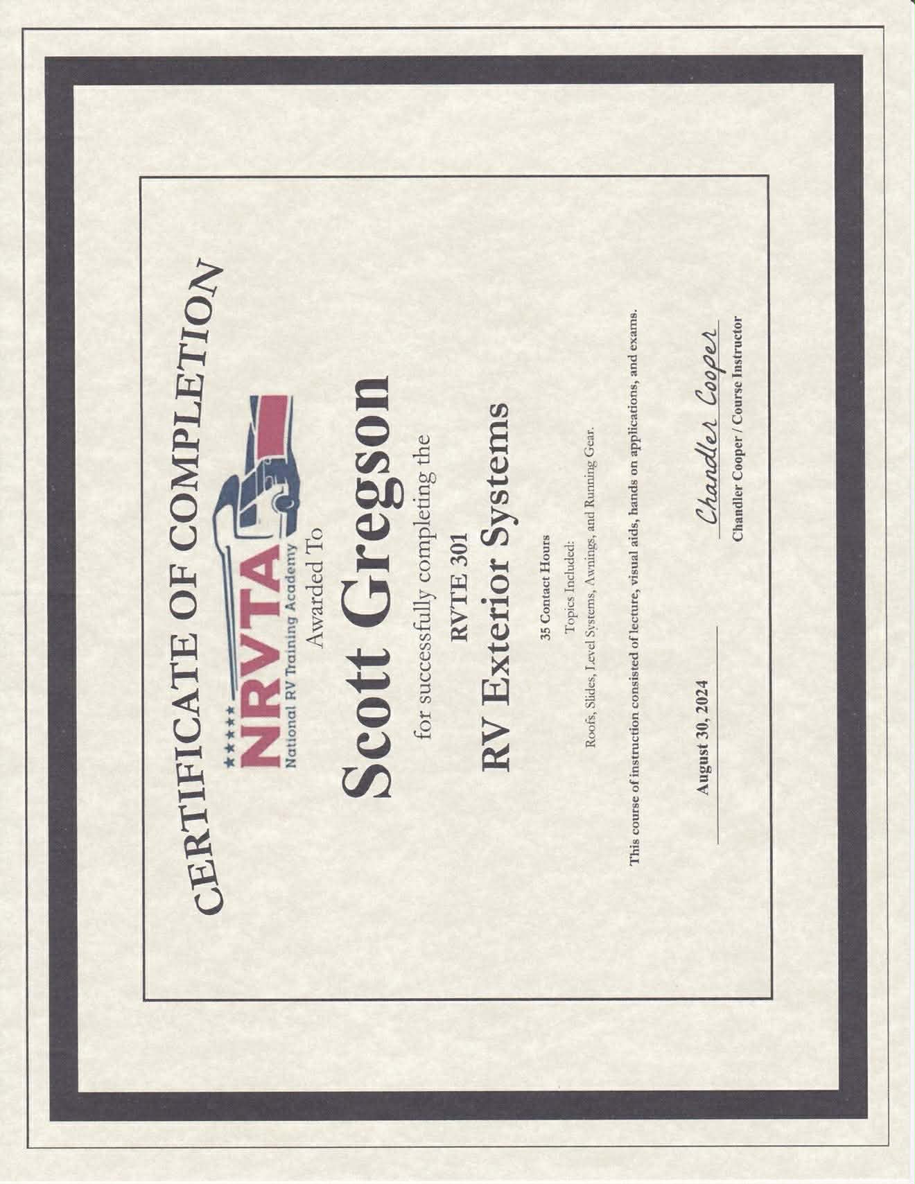 Exterior Systems Specialist - Scott Gregson
