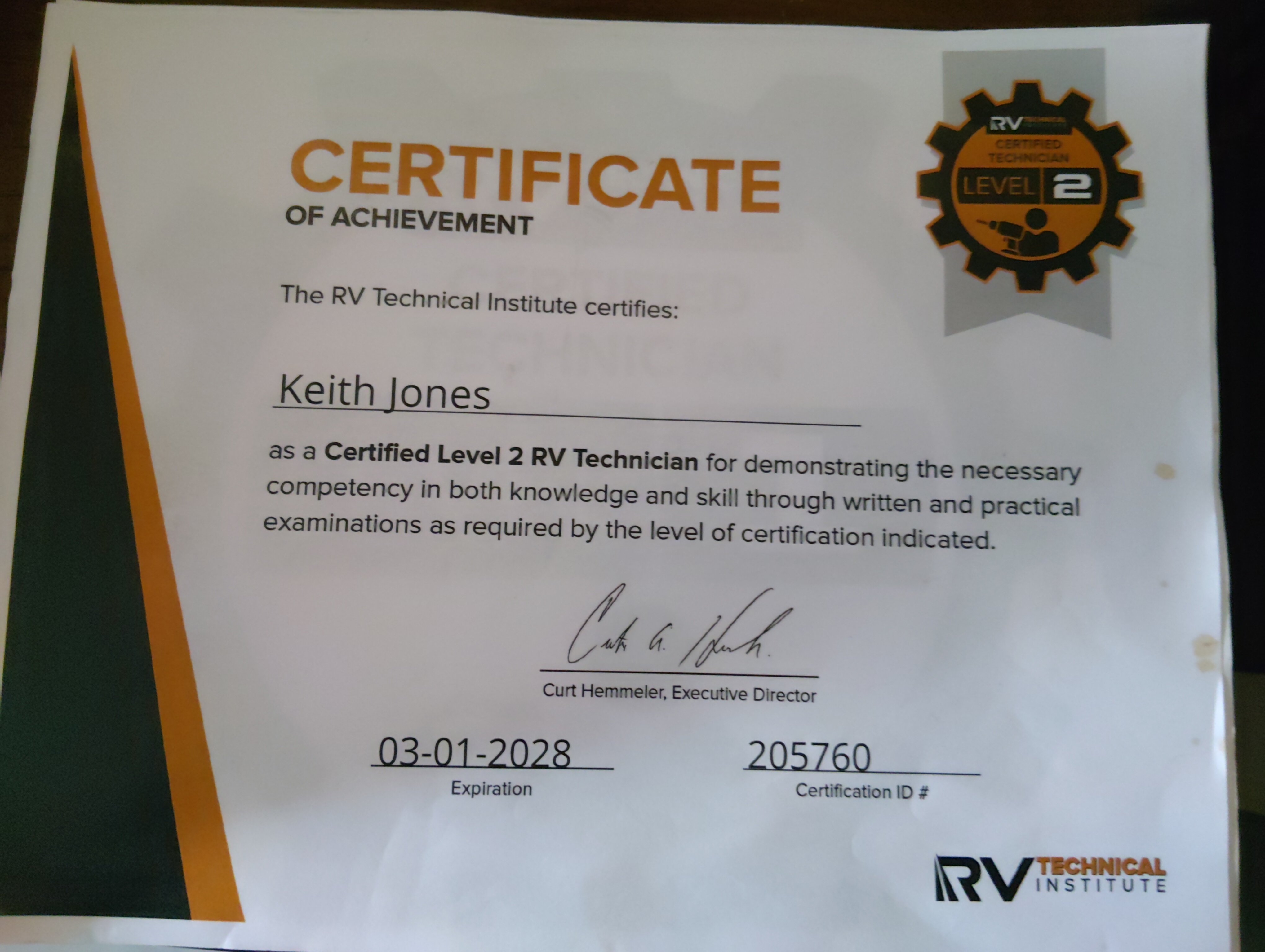 RVTI certified