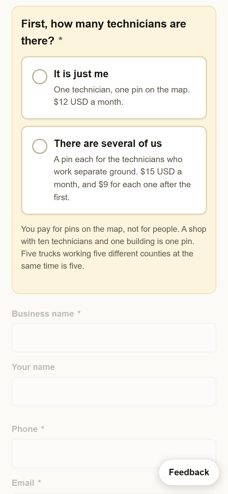 The first question: It is just me, or There are several of us.